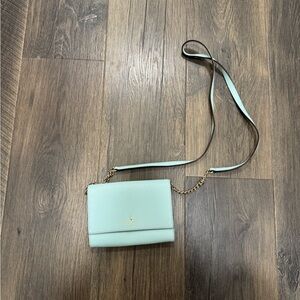 Kate Spade teal Crossbody Bag with Gold Chain